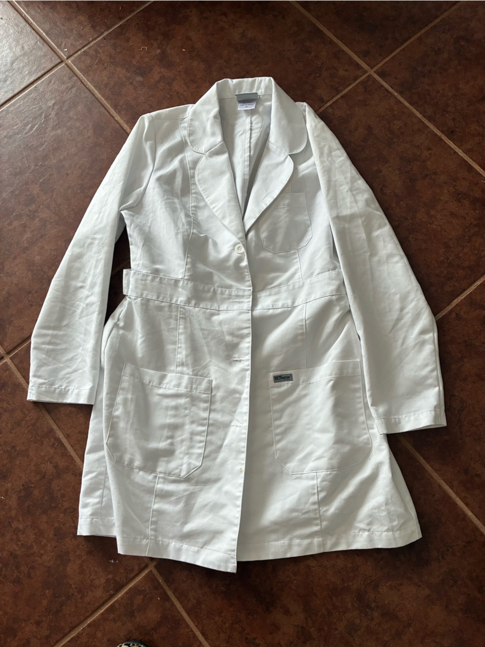 Grey's Anatomy Women's White Lab-Style Blazer Coat